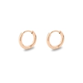 Minimalist round rose gold stainless steel hoop earrings in a smooth polished finish - 2.0*8mm / Rose Gold