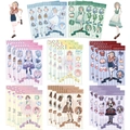 8 sheets of cute Korean style cartoon girl stickers for phone case decoration - Super Pretty Girls