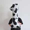 Standing number 1 balloon with black and white cow print for first birthday party decor - Cow Pattern Style