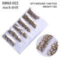 Mixed gold and silver nail art rhinestones in 6 compartments, 1440 pieces for DIY - Mixed Sizes SS4-SS16 Around 1440 Pieces / Stack Drill