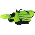 Neon green reflective dog life jacket with safety handle and D-ring attachment - XS / Fluorescent Green