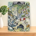 Planche à pince A4 avec peinture à l'huile Van Gogh et clip en métal pour le bureau - Chemin à Travers le Ravin