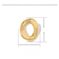 Detailliertes Parameterdiagramm für 16x13mm Edelstahl-Anhänger in Gold für Schmuckbau - VG304 Unregelmäßiger Kreis