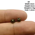 Antike Bronze-Abstandshalterperle für DIY-Schmuck, 3x4mm Facettenschliff, Variante 4# - Stil 4#