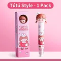 Pink retractable cartoon pen eraser with cute girl character and gift box packaging - Juju Girl (Pink)