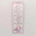 Laser silver bear study themed stickers with cute glittering cartoon characters - Pencil Rabbit