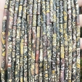 DIY leopard skin jasper 4x13mm cylinder stone beads with natural spotted texture - 4x13mm Tube/Strand / Natural Leopard Skin Jasper