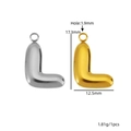 Pendentif lettre L en or et argent avec dimensions précises pour création de bijoux - Style Suspendu - Lettre L