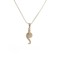 Goldene Schlangen-Halskette mit Zirkon-Steinen und feiner Box-Kette für Damen und Herren - Kleine Schlange 3cm / Gold