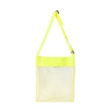 Detail of fluorescent yellow mesh beach bag with adjustable shoulder strap for kids - With Buckle / Yellow