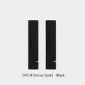 Thick black knitted stirrup leg warmers for women, 43cm wool thermal winter socks - Knitted Style (DWZ07) / 43cm / Black (Stirrup)