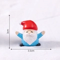 Miniature resin Santa Claus figurine for DIY Christmas decor, measuring 3.5cm wide - 4# Blue Suit Santa Claus
