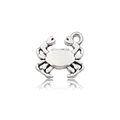 Antique silver crab charm pendant in metal alloy with hanging loop for DIY jewelry making - Crab (10362) / 1-Piece Pack (15x13mm) / Antique Silver