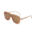 Lunettes de soleil de cyclisme monobloc tendance, monture rose et verres marron - Monture Thé Verres Thé