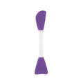 Dual-ended purple silicone face mask brush for facial cleansing and mud mask application - Shovel/Knife Shape Blue-Purple