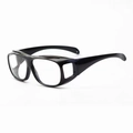 Protective cycling safety goggles with black frame and clear lenses for wind protection - Black Frame Clear Lenses