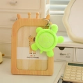 Luminous bright green plush turtle keychain with shell embroidery and metal clasp - Bright Green Style (Style 25) / 10cm
