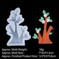 Silikonform Baum mit Blumenzweigen für DIY Schokolade und Tortendekorationen - 2# B573 / Transparent