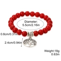 S2303-21 Tree of Life Red Turquoise Beaded Bracelet