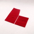 Red velvet jewelry storage pouch with envelope flap for rings and small gifts - Red