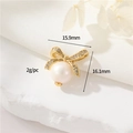 14K gold bow pendant with zircon and pearl for DIY necklace making and charms - 14K Gold h-12721 (Bowknot Pearl)