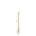 Golden 18.5cm stainless steel Yerba Mate straw spoon with detachable filter head - 18.5cm-Gold Filtering Straw