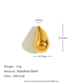 Detailed specs of 18K gold plated stainless steel water drop pendant with size and weight - Waterdrop Pendant (C9350)