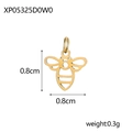 Vista macro di un piccolo ciondolo ape dorata da 0,8 cm con dimensioni e peso precisi - Mini Ape Oro