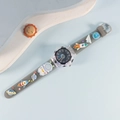 Grey translucent kids watch featuring 3D astronaut and space themes on silicone strap - Astronaut / Gray