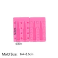 Roze siliconen mal voor pistoolkogels, 6x4x1,5 cm, voor taartdecoratie en fondant - Stijl 5-Enkele Kogel-Roze
