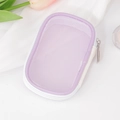 Piccolo astuccio da viaggio in rete lavanda per pennelli da trucco con cerniera - Regolare / Viola