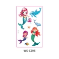Waterproof cartoon mermaid and dolphin temporary tattoo stickers for kids party - Mermaid (WS-C396)