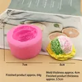 Rosa Silikonform in Eiscreme-Kugelform, 7x7x4cm, für handgemachte Seifen und Kerzen - 3497 / Rosa