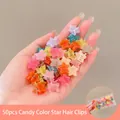 Pack de 50 pinzas para el pelo con forma de estrella de colores para niñas - 9# Estrellas de colores dulces (50 uds)
