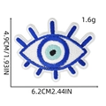 Blue and white embroidered evil eye patch with size dimensions 4.9cm by 6.2cm - Blue Eye 3#