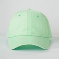 Classic washed mint green cotton baseball cap with adjustable six-panel structure - One Size / Light Green