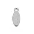 Oval stainless steel pendant accessory for DIY jewelry with S.steel laser engraving - Steel Color Oval