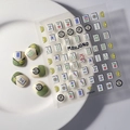 Autocollants 3D Mahjong pour ongles avec symboles de chance et caractères chinois - Style de Caractères Mahjong (FEB-624)