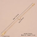 18K gold plated tennis bracelet with heart zircon stones and emerald-cut centerpiece - Square Style