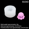 Moule en silicone pieuvre pour loisirs créatifs avec échantillon violet et tailles - 2# Transparent B1043 Poulpe