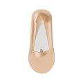 Seamless ice silk invisible liner socks in beige, thin non-slip low cut boat socks for women - One Size / Nude