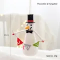 Pupazzo di neve in feltro fatto a mano con bandiera JOY e cappello a cilindro per Natale - Pupazzo di Neve JOY
