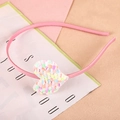 Serre-tête cœur rose avec paillettes irisées et accessoire de cheveux doux pour filles - Serre-tête Rose Pastel