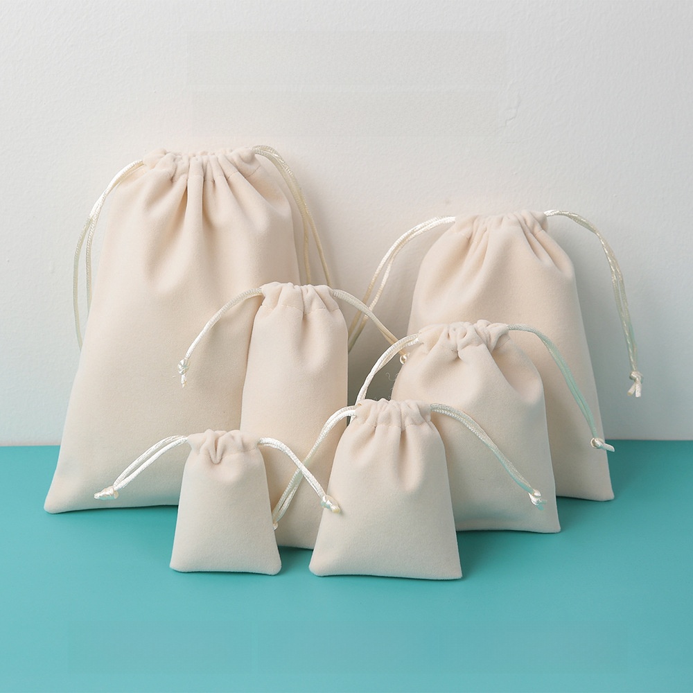 Velvet Drawstring Jewelry Bags Soft Velveteen Gift Pouches For Earrings Bracelets Rings Necklaces Small Items Storage Packaging Wedding Party Favor Bags