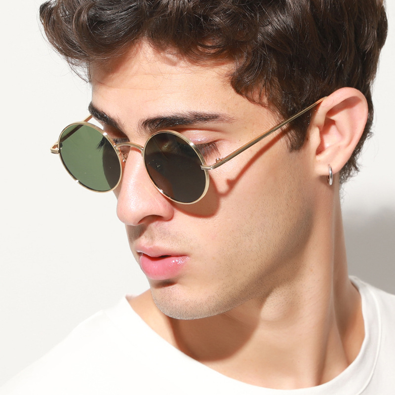 Wholesale Retro Round Metal Frame Sunglasses UV400 Protection Unisex - Everful