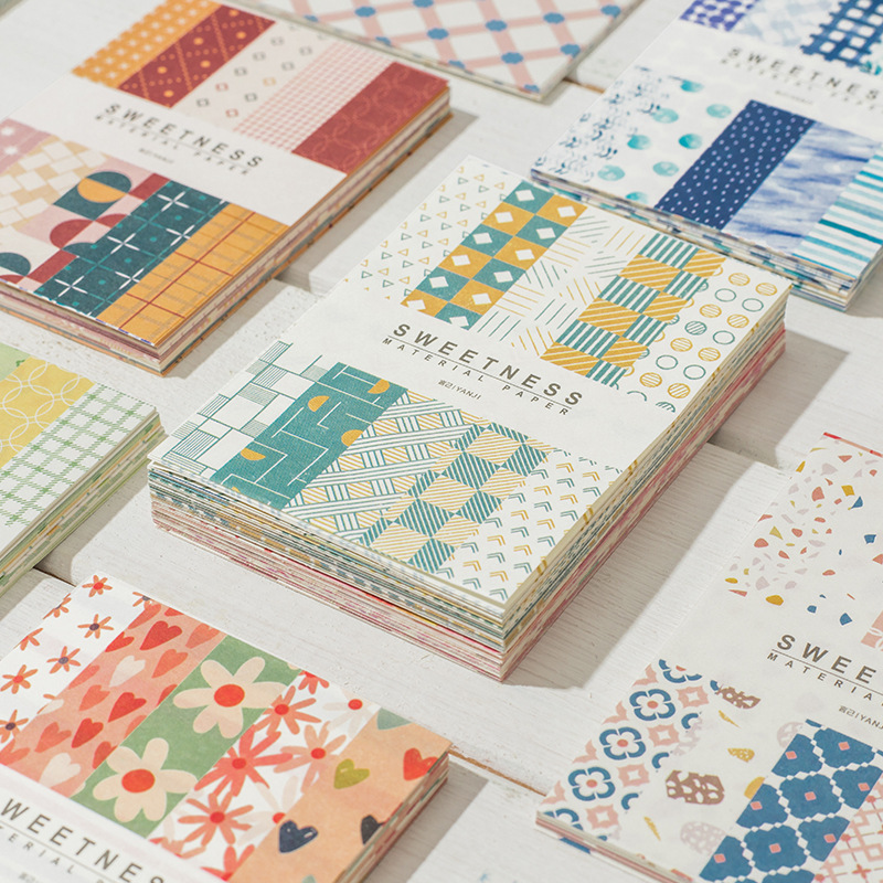 Sweetness Series Material Paper Korean Retro Style Hand Account Decoration Background Paper Aesthetic Scrapbooking Supplies