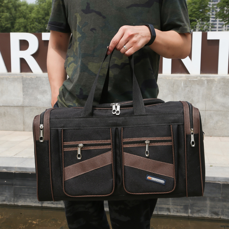 Large Capacity Foldable Oxford Cloth Travel Bag Waterproof Wear Resistant Duffle Bag For Weekend Trip Gym Sports Moving Men Women Handbag