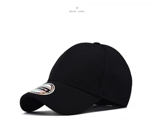 Close-up of black breathable mesh baseball cap with original holographic brim label
