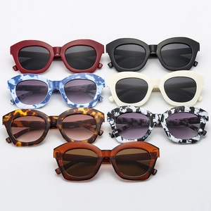 Multiple color options for retro cat eye sunglasses with high quality plastic frames