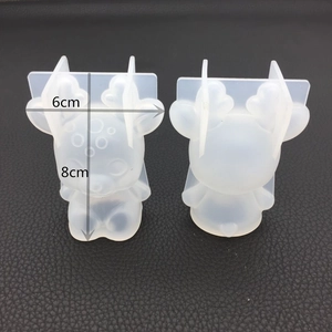 Moule en silicone renne 3D pour résine DIY et ornements en plâtre taille 8x6cm